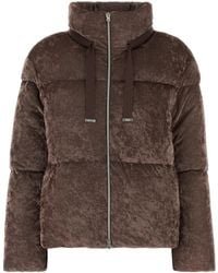 Herno - Aubergine Stretch Velvet Down Jacket - Lyst
