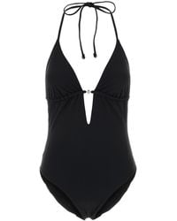 Tory Burch - Black Stretch Nylon Swimsuit - Lyst