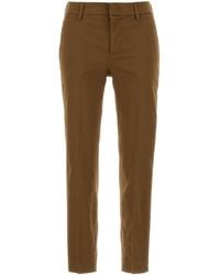 PT Torino - Brown Stretch Cotton New York Pant - Lyst