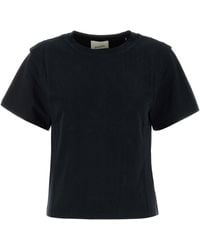 Isabel Marant - T-shirt Zelitos in cotone ardesia - Lyst
