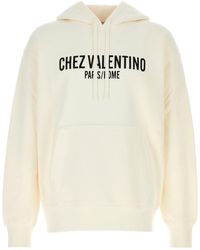 Valentino Garavani - Felpa in cotone avorio - Lyst