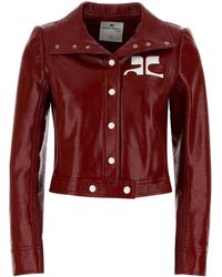 Courreges - Giacca in vinile rosso - Lyst