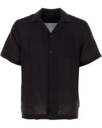 Frescobol Carioca - Camicia Angelo in lino nero - Lyst