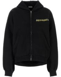 Balenciaga - Logo Hood Sweatshirt - Lyst