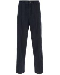 Canali - Pantalone in misto cotone stretch blu navy - Lyst