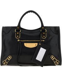 Balenciaga - Black Leather Medium Le City Uptown Handbag - Lyst