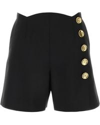 Givenchy - Shorts in misto lana nera - Lyst