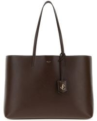 Jimmy Choo - Chocolate Leather Nine2five Shopping Bag - Lyst