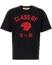 Valentino Garavani - Black Cotton T-shirt - Lyst
