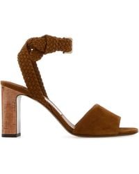 Jimmy Choo - Solid Open Toe Heels - Lyst