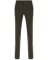 PT Torino - Dark Brown Stretch Cotton Blend Silkochino Pant - Lyst