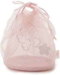 gelato pique - Spring Sakura Embroidered Organza Pouch - Lyst