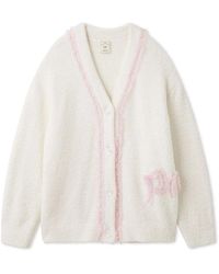 gelato pique - Frill Logo Feather Cardigan - Lyst