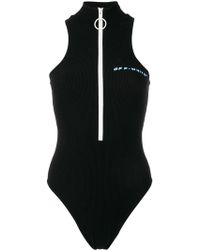 Off-White c/o Virgil Abloh Black Cannettè Swimsuit