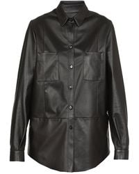 DROMe Black Leather Shirt