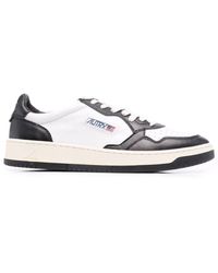 Autry - And White Two-tone Leather Medalist Low Sneakers - Lyst