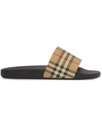 mens burberry slides