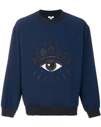 KENZO Embroidered Eye Sweatshirt - Blue