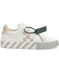 Off-White c/o Virgil Abloh Grey And Pink Low Vulcanized Canvas Trainers
