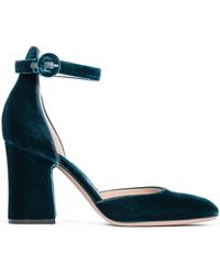 Gianvito Rossi Pumps in velluto Camille - Blu