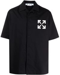 Off-White c/o Virgil Abloh Logo-print Short-sleeve Shirt - Black