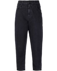 3x1 Black Tapered Leg Cropped Jeans - Multicolour