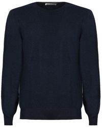 Brunello Cucinelli - Blue Virgin Wool And Cashmere Sweater - Lyst
