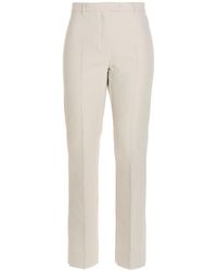 Slacks and Chinos Max Mara Trousers Womens Trousers Max Mara Wool Pants in Beige - Save 39% White Slacks and Chinos 