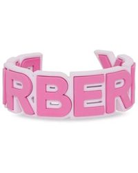 Burberry Pink Logo Rigid Bracelet