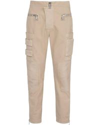 Balmain - Ribbed-panel Tapered-leg Trousers - Lyst