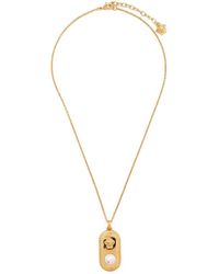 Versace Collana con dettaglio di perle Medusa in oro - Metallizzato