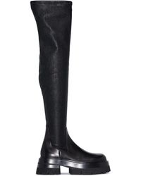 Versace Leonidas Black Cuissard Boots
