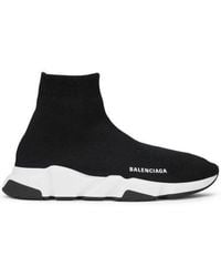 Balenciaga Speed Trainer In Black Recycled Knit