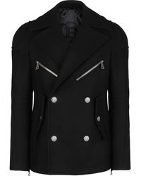 Cappotto imbottito doppiopetto da Uomo di Moorer in Nero Uomo Abbigliamento da Cappotti da Giacconi\ne cappotti corti 