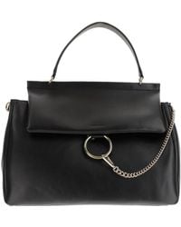 Chloé Large Faye Soft Day Bag In Supple Shiny Black Calfskin