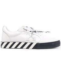 Off-White Primavera Estate 2021 sneakers basse vulcanizzate bianche e nere  - OWIA178S21FAB0010110