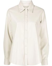 Agolde Leather-look Shirt - White