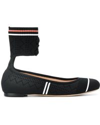 Fendi Stretch Fabric Ballerinas - Black