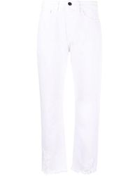 3x1 White Cropped Jeans