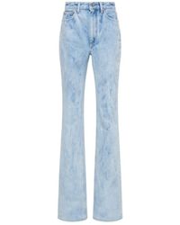Alessandra Rich Corset Top In Blue Denim | Lyst