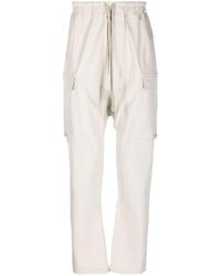Rick Owens Drop-crotch Organic Cotton Pants - Natural