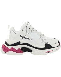 Sneaker Triple S bianca e rosa di Balenciaga in Rosa | Lyst