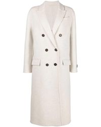 Gabardina Brunello Cucinelli de Tejido sintético de color Blanco Mujer Ropa de Abrigos de Abrigos de invierno largos 