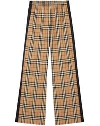 Burberry Vintage Check High-waisted Pants - Brown