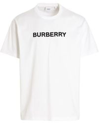 Burberry Logo Print Cotton Oversized T-shirt - White