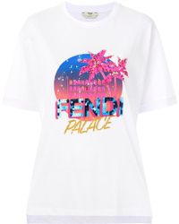 Fendi Logo Patch T-shirt - Multicolour