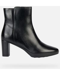 Geox - 60Mm Walk Pleasure Zip-Detail Block-Heel Boots - Lyst