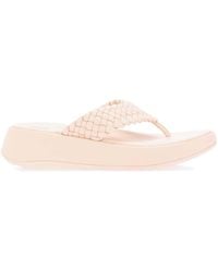 Fitflop - F-mode Leather Flatform Toe-post Sandals - Lyst
