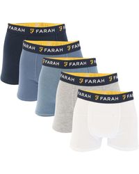 Farah - Delray 5 Pack Boxer Shorts - Lyst