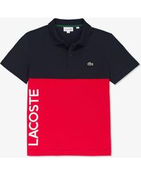 Lacoste - Regular Fit Stretch Cotton Colourblock Polo Shirt - Lyst